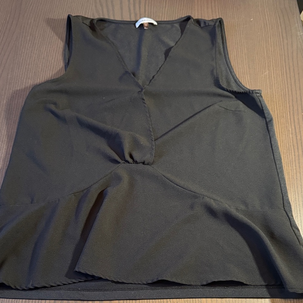 Calvin Klein Black V-Neck Blouse